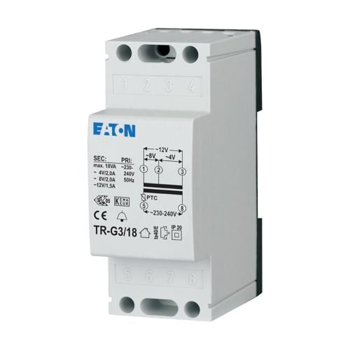 Eaton Din modulair beltransformator 230V 4V 8V 12V