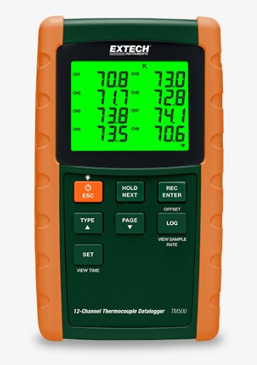 12 Kanaals temperatuurlogger
