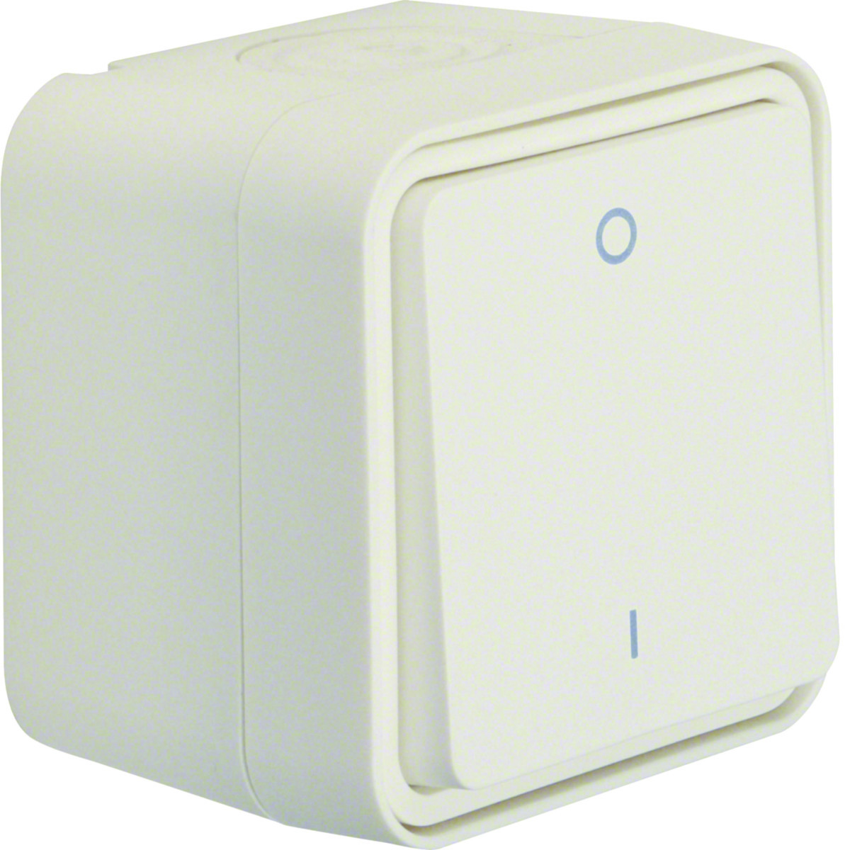 2-Polige schakelaar met behuizing, W.1, polarwit