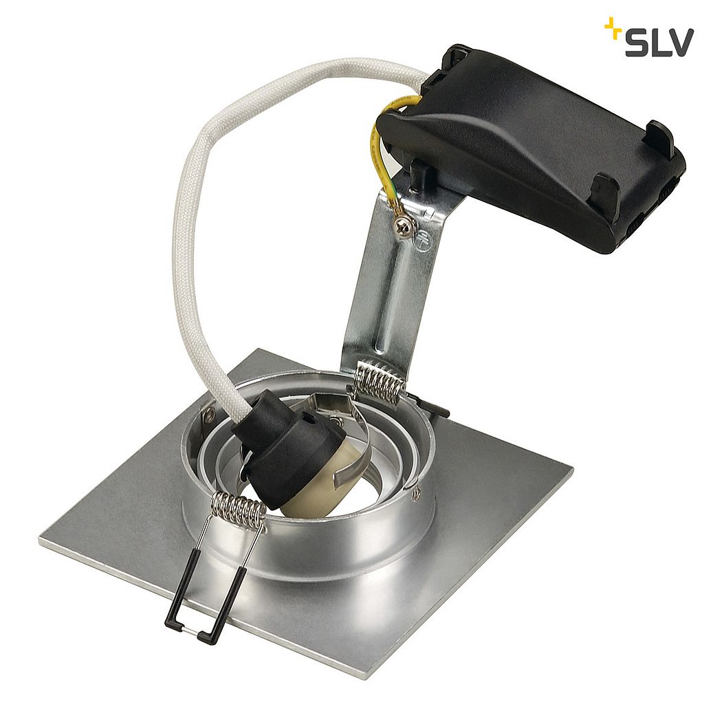 SLV NEW TRIA XL ALU 11X11 geborsteld aluminium inbouwspot 