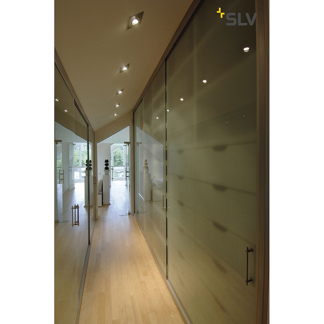 SLV NEW TRIA XL ALU 11X11 geborsteld aluminium inbouwspot 