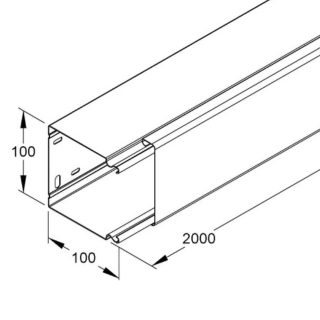 Niedax Kleinhuis Niedax Kabelkanaal LLK 100.100 W kabelkan. +deksel L=2