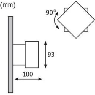 Paulmann LED-wandlamp Cybo IP65 hoekig 100x100mm 2700K 2x3,5W 355lm / 355lm 230V Wit Aluminium Paulmann LED-wandlamp Cybo IP65 hoekig 100x100mm 2700K 2x3,5W 355lm / 355lm 230V Wit Aluminium
