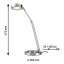 Paulmann LED-bureaulamp Zed 3000K 359lm 5W Staal geborsteld
