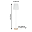 Paulmann Neordic Staande lamp Stellan E27 max. 20W Wit/Hout Textiel/Metaal/Hout
