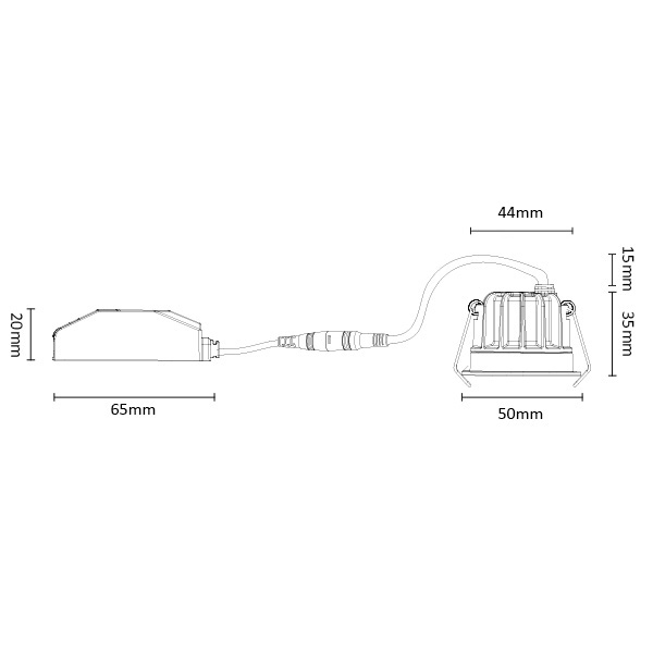 Interlight Led downlights spot led 3000K 4W ip44