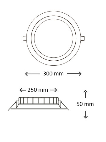 Interlight Led downlights spot led 4000LM 4000K 40W ip44