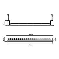 Interlight Led orion armatuur led 3000K 13W 1685LM 485MM ip20