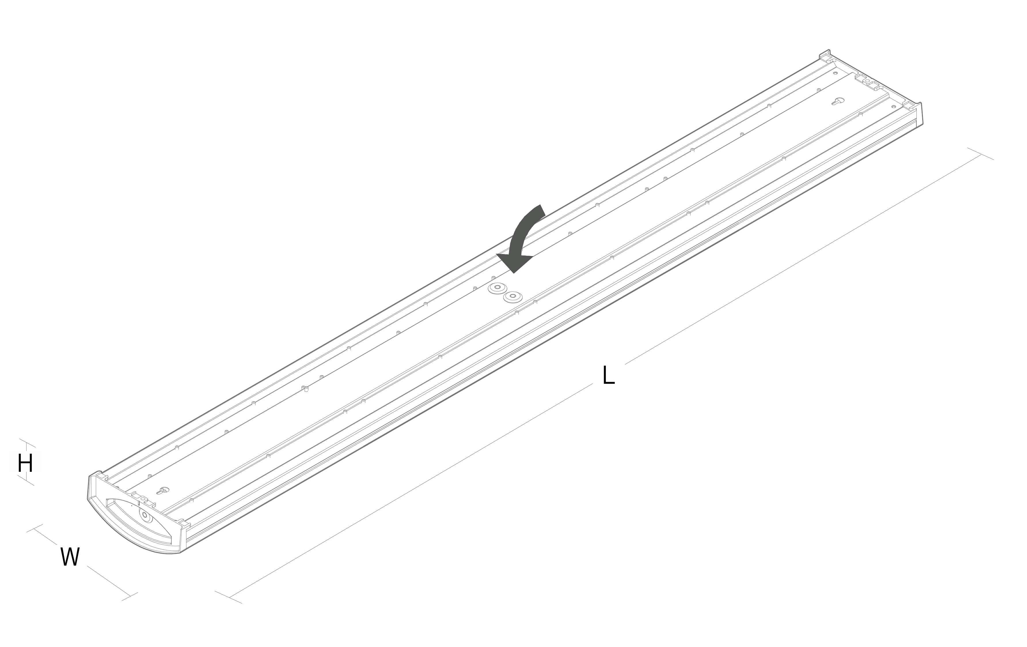 SG Lighting wave armatuur led 3000K 40W 4020LM 923MM ip44