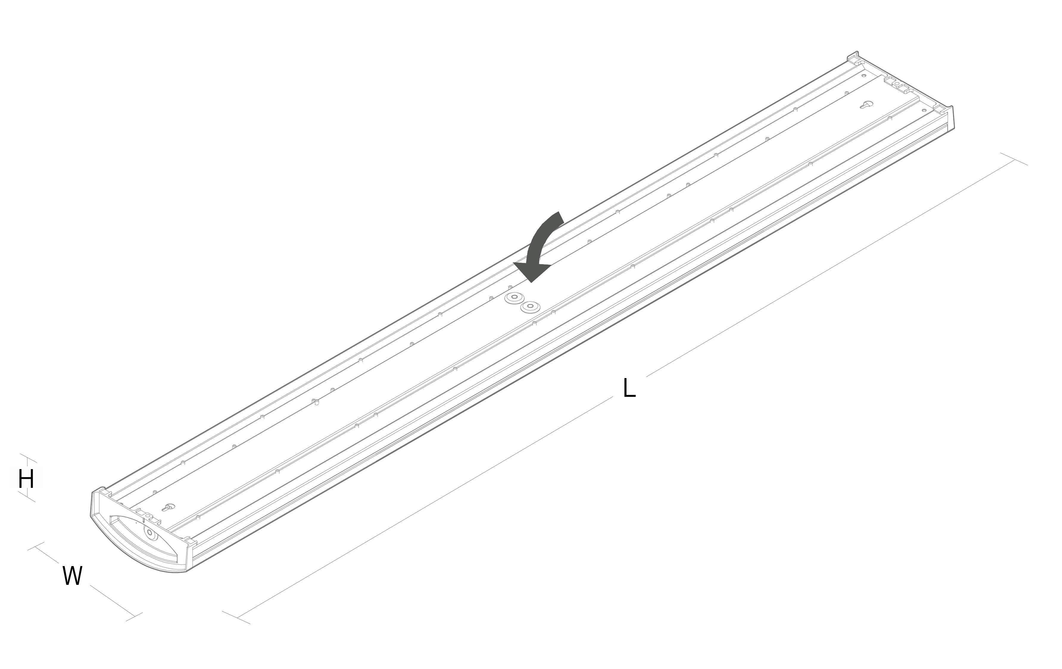 SG Lighting wave armatuur led 3000K 40W 4020LM 923MM ip44