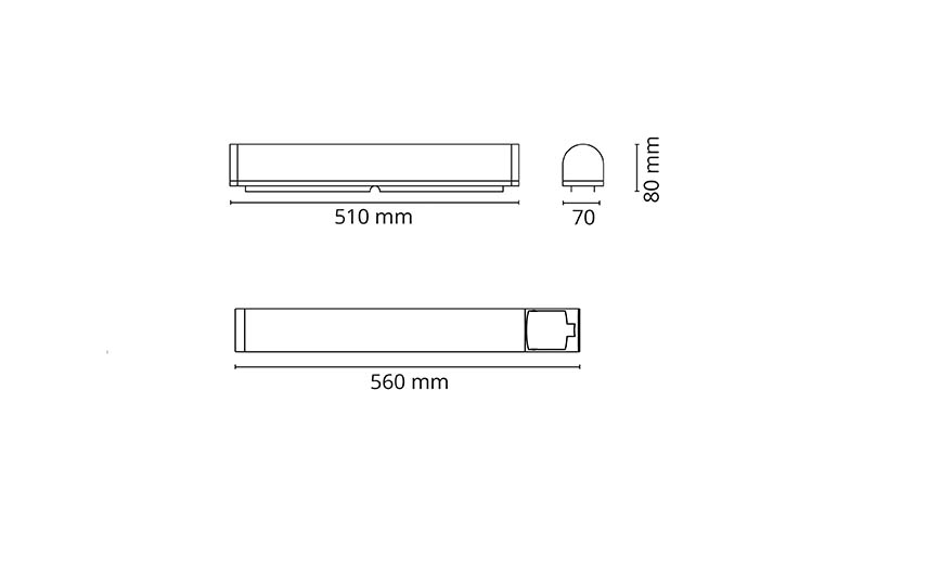 SG Lighting prelude armatuur led 3000K 16W 1060LM 630MM ip44