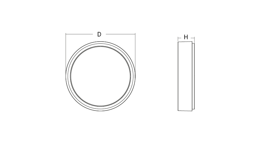 SG Lighting frame round armatuur led 3000K 7W 670LM 270MM ip66 met lichtsensor