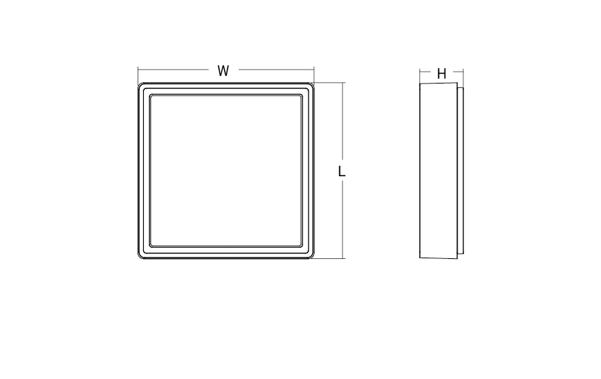 SG Lighting frame square armatuur led 4000K 6W 520LM 240MM ip66