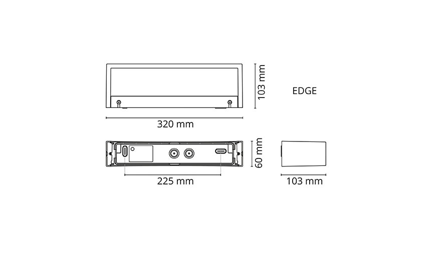SG Lighting edge armatuur led 3000K 10W 518LM 320MM ip65