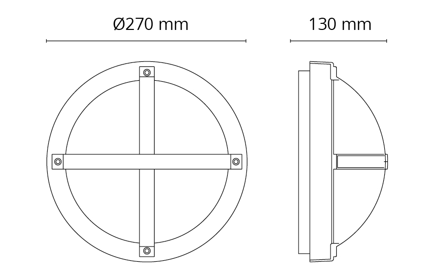 SG Lighting solo armatuur led 3000K 11,5W 610LM 278MM ip65