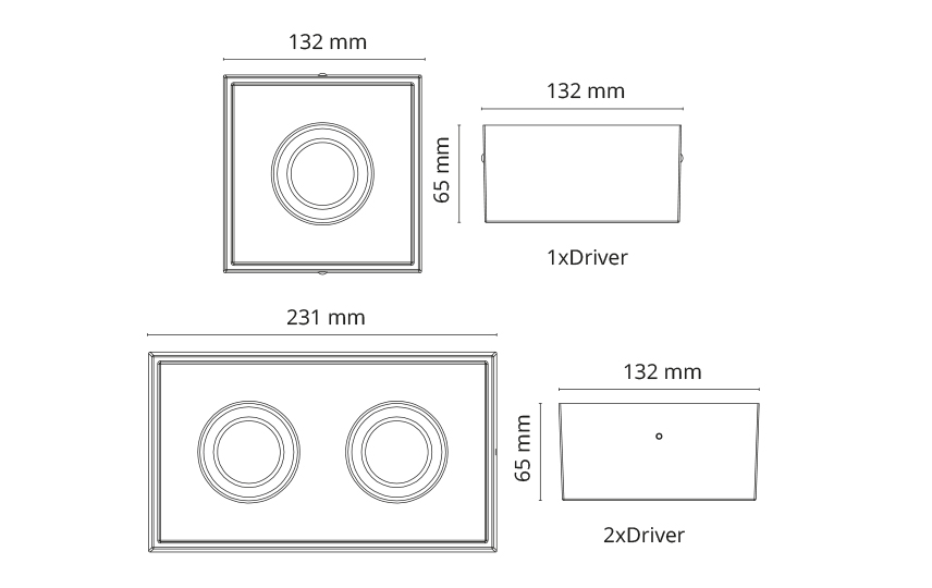 SG Lighting cube lux spot led 1080LM 2700K 7W ip21
