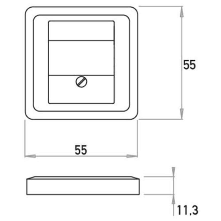 Kopp HK 02 HK02 - afdekplaat tae/usb eiken