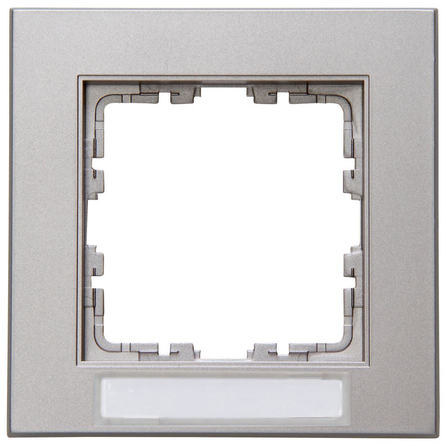 Kopp HK 07 HK07 - afdekraam 1-voudig met tekstvenster staal