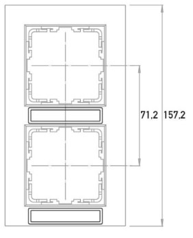 Kopp HK 07 HK07 - afdekraam 2-voudig met tekstvenster verticaal helder wit