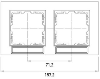Kopp HK 07 HK07 - afdekraam 2-voudig met tekstvenster horizontaal helder wit