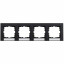 Kopp HK 07 HK07 - afdekraam 4-voudig met tekstvenster horizontaal antraciet