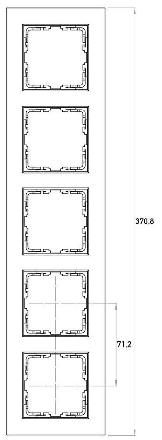 Kopp HK 07 HK07 - afdekraam 5-voudig met tekstvenster verticaal helder wit