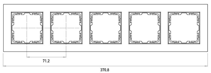 Kopp HK 07 HK07 - afdekraam 5-voudig met tekstvenster horizontaal helder wit