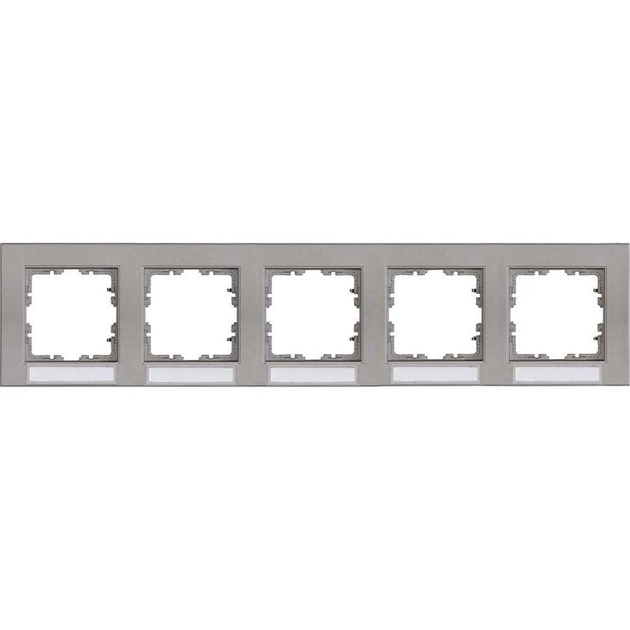 Kopp HK 07 HK07 - afdekraam 5-voudig met tekstvenster horizontaal staal