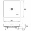 Kopp HK 07 HK07 - wip enkel met lens transparant, symbool "sleutel", staal