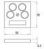 Kopp HK 07 HK07 - afdekplaat TV/FM/2X sat helder wit