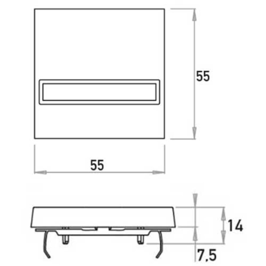 Kopp HK 07 HK07 - wip enkel met tekstvenster staal Kopp HK 07 HK07 - wip enkel met tekstvenster staal