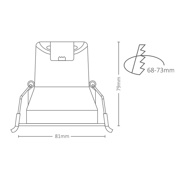 Interlight LED Downlights Led Capsule downlight 6W 40° 2.700K wit ip44