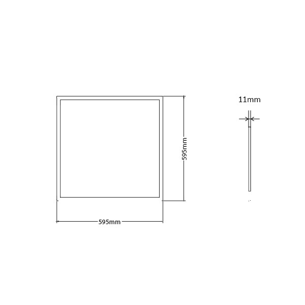 Interlight LED Panelen Led Dream+ paneel (595x595x11mm) cri>90 3.000K ugr<19