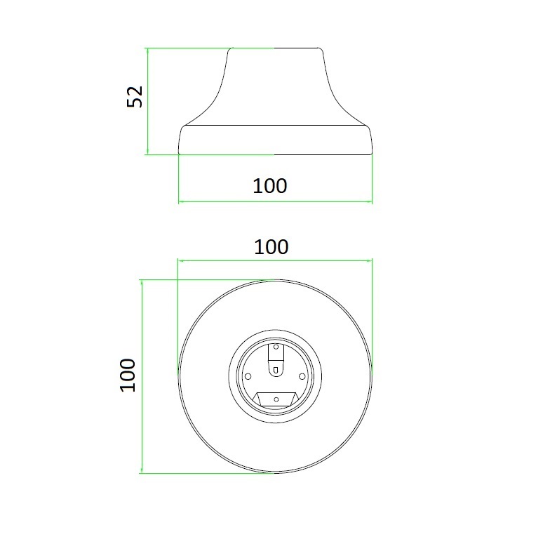 Bailey BaiLum ceiling/wall Plafondlamp Porselein e27 zwart