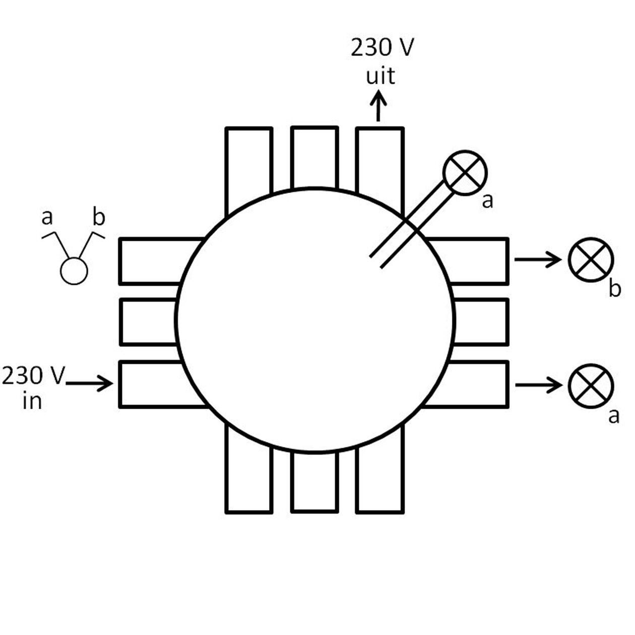 Attema Winstalleren CHS75-SD2 stekerbare centraaldoos serieschakeling, drievoudig