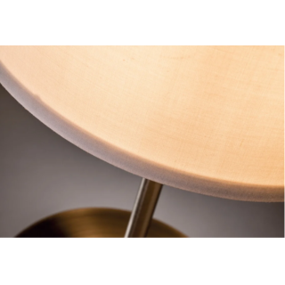 LED-tafellamp Tessa E14 max. 40W Crème/Staal geborsteld LED-tafellamp Tessa E14 max. 40W Crème/Staal geborsteld