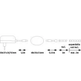 Paulmann YourLED Yourled comf. set pir-sensor 1M WW 3W 12