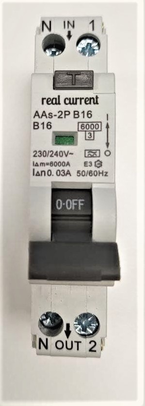 Alfana Aardlekautomaat 1-polig + nul 16a 30ma B-kar compact Alfana Aardlekautomaat 1-polig + nul 16a 30ma B-kar compact