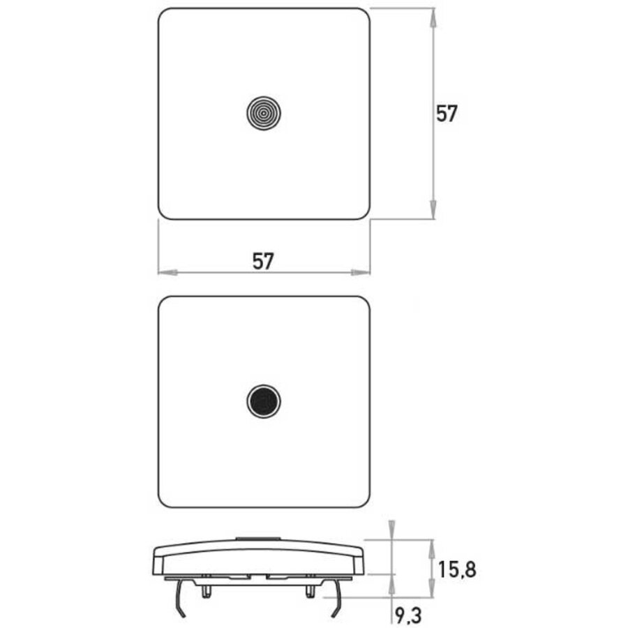 Kopp HK 05 HK05 - wip enkel met lens transparant, mat-zwart