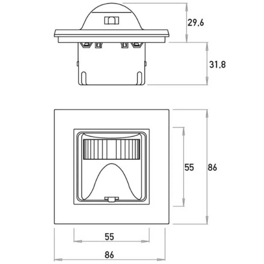 Kopp HK05 - beweginsmelder 3-draads led 180° mat-zwart