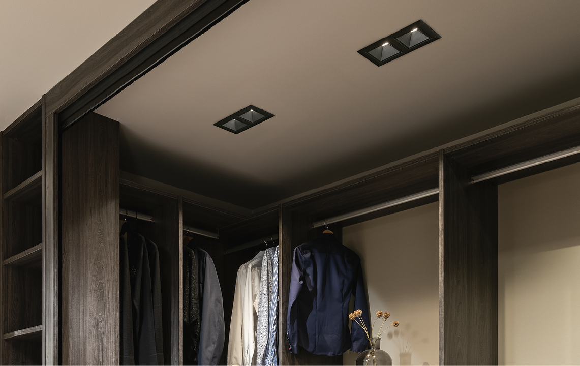 SG Soft Square zwart led 3000K fase afsnijding