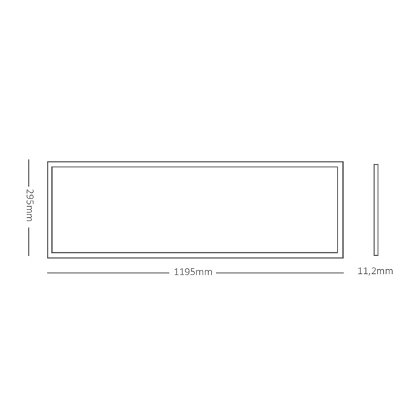Interlight LED Panelen Led Dream+ paneel (1195x295x11mm) cri>90 3.000K ugr<19