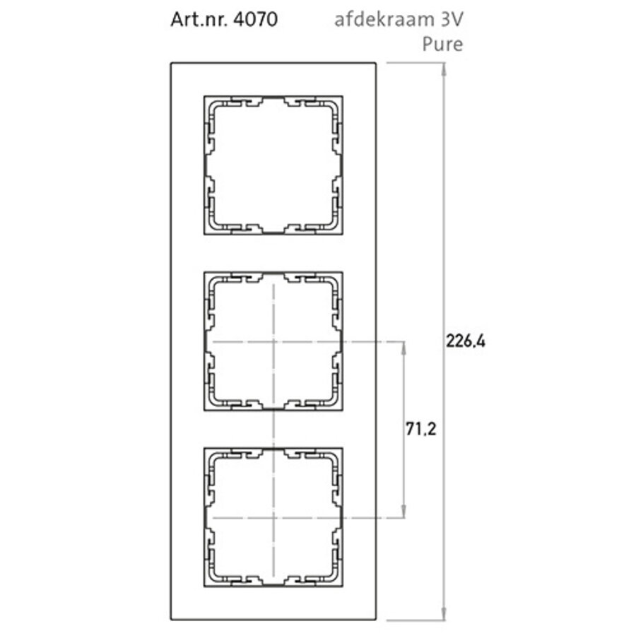 Kopp HK 07 HK07 Pure - afdekraam 3-voudig helder wit