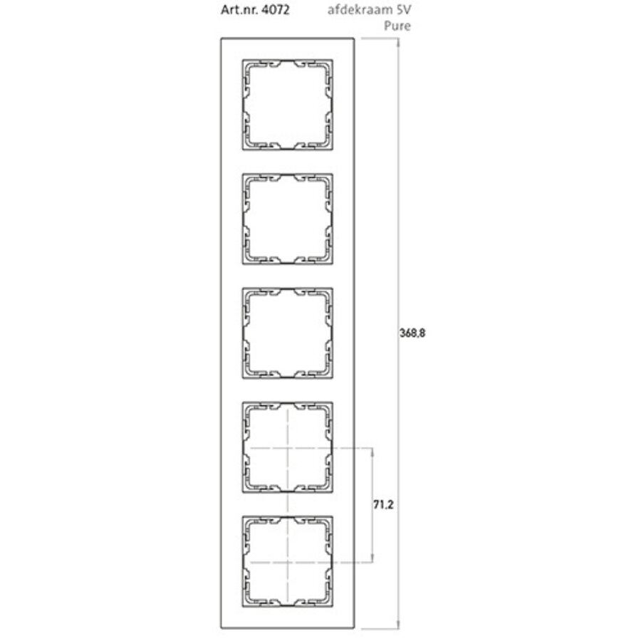 Kopp HK 07 HK07 Pure - afdekraam 5-voudig helder wit
