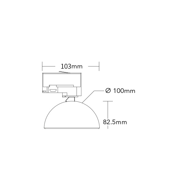 Lucid Track spot adapter 6/9W 2.000-3.000K cta dimbaar ZW