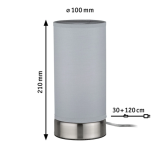 Paulmann Pia tafellamp max.1x25w e14 wit/ijzer geb