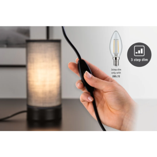 LED-tafellamp Pia E14 max. 25W Zwart mat