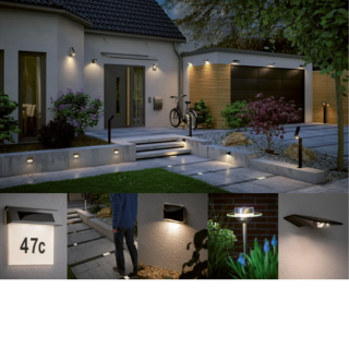 Paulmann Outdoor solar wall luminaire kiran ip44 3 Paulmann Outdoor solar wall luminaire kiran ip44 3