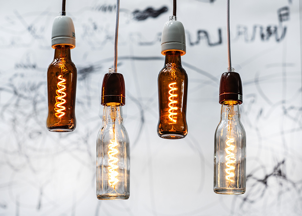 Spiraled Bottled bierfles e27 dim 6.5W 919 helder