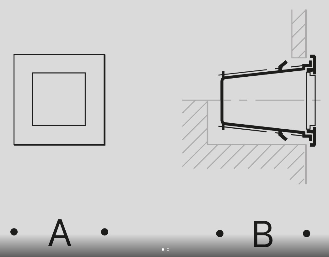 Bega Wandinbouwarmatuur, voor binnen- en buiten, zilver 3000 K